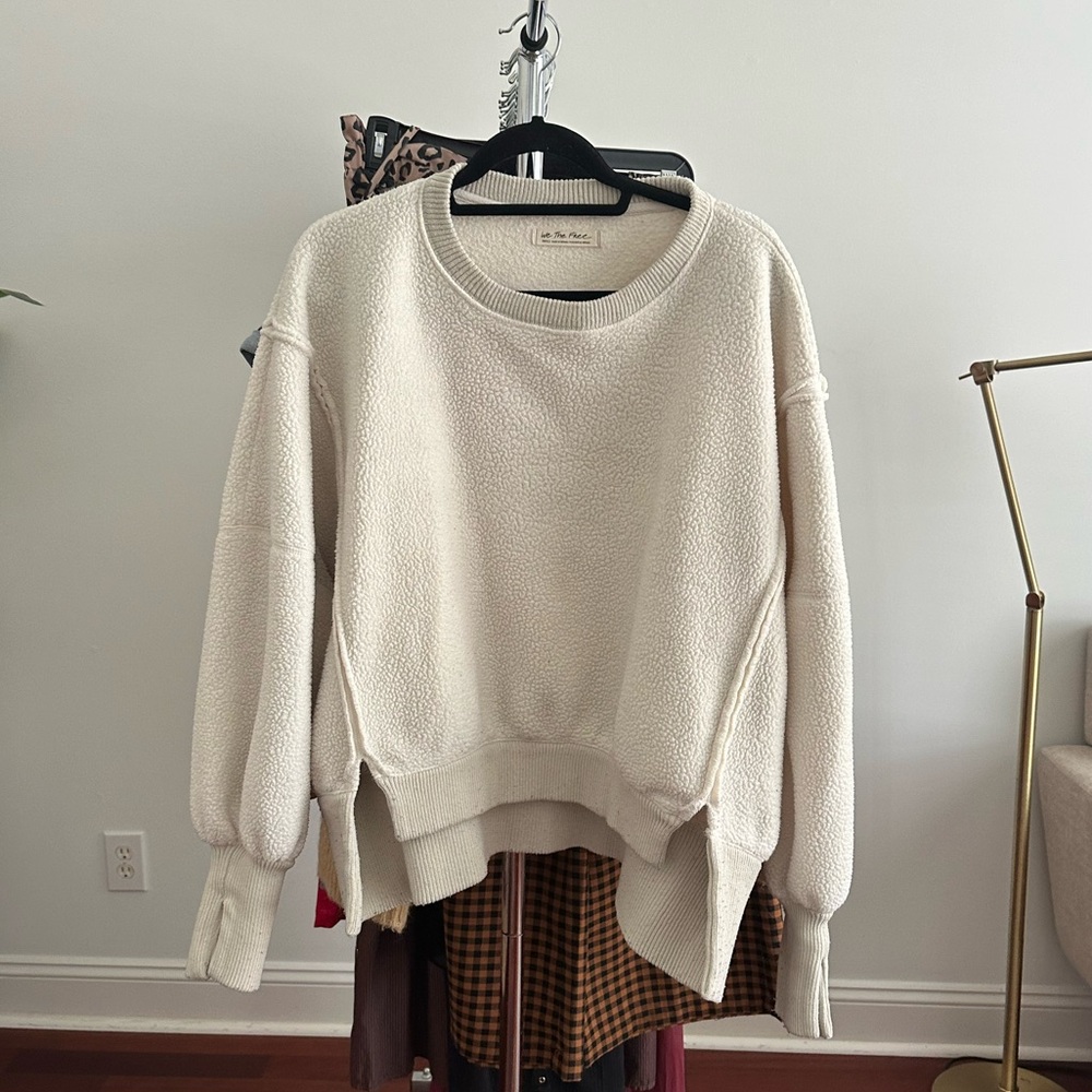 We the Free  Cream Fleece Women's Sweater, size Small